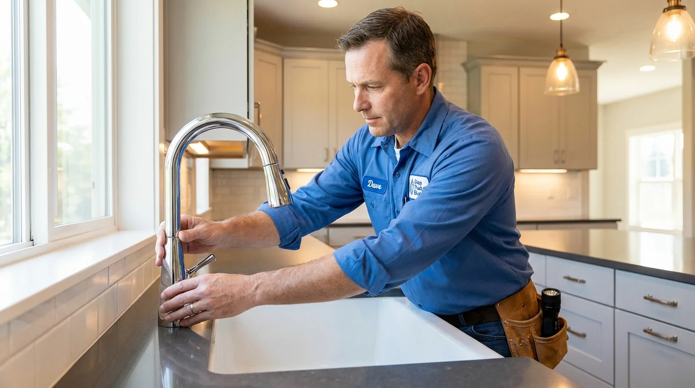 Kitchen faucet installation by Johns Plumbing LLC in Arthur