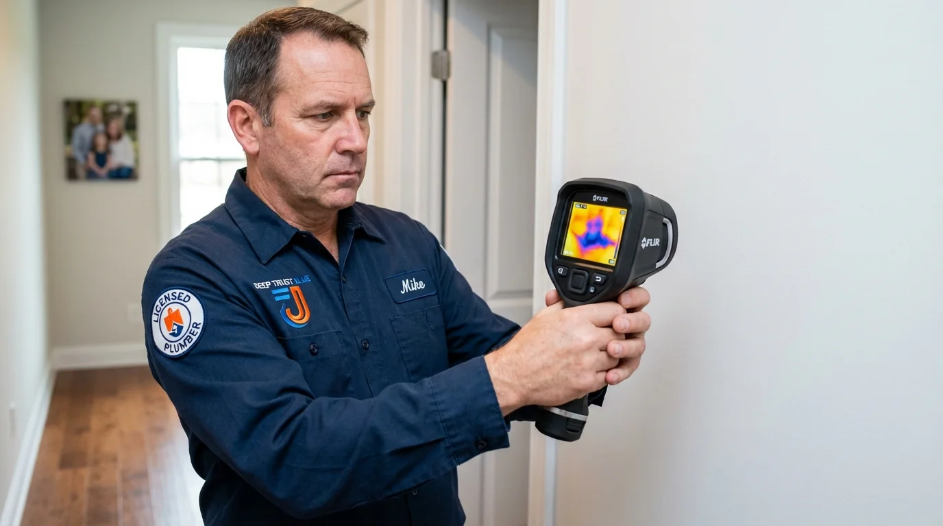 Thermal imaging leak detection by Johns Plumbing LLC in Arthur